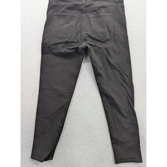 H&M Overalls Womens 10 Black Stretch Denim Bib Adjustable Straps Skinny Pockets - Picture 12 of 14